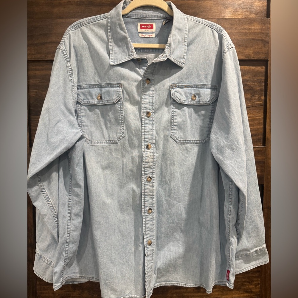 Wrangler Classic Light Blue Denim Shirt